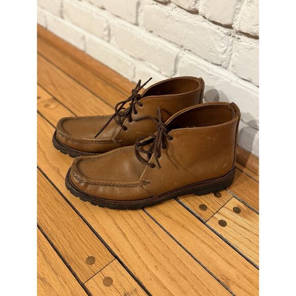 Russell Moccasin Boots 28620 19 Leather Brown Chukka Boots Size 8.5 A main image 6